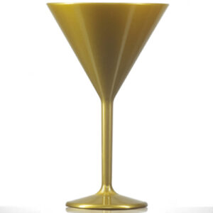 BBP Premium Polycarbonate Gold Martini Glass 200ml/7oz