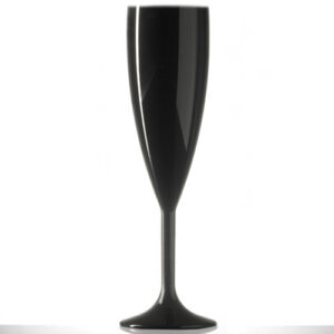 BBP Premium Polycarbonate Black Champagne Flute 185ml/6.5oz