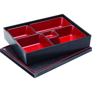 Bento Box 10.5 x 8.25″ (27 x 21cm) 5 Compartment