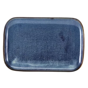 GenWare Terra Porcelain Rectangular Plate Aqua Blue 34.5 x 23.5cm