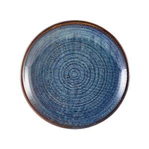 Terra Porcelain Aqua Blue Deep Coupe Plate 25cm