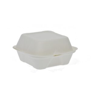 Bagasse Burger Box 6" Square-0