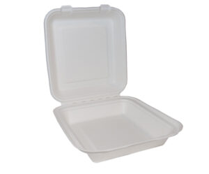 Bagasse Square Lunch Box 8″x8″