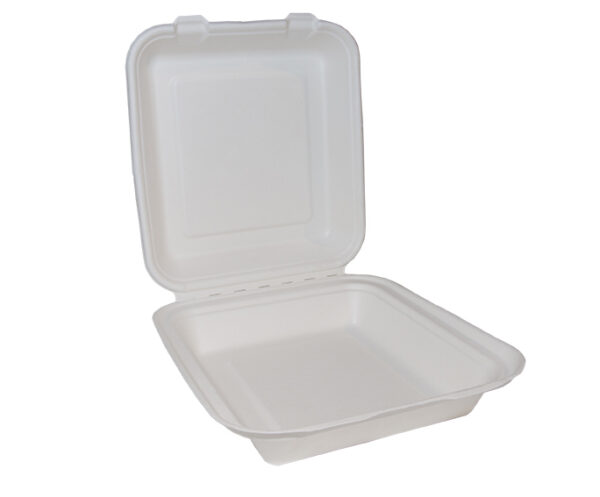 Bagasse Square Lunch Box 8"x8"-0