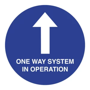 An image of Mileta One Way System In Operation Floor Graphic 20cm