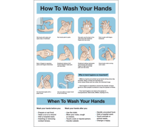 How to Wash Your Hands Safety Guidance Vinyl Sticker