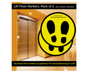 Mileta Lift Social Distancing Floor Markers