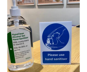 A5 Please Use Hand Sanitiser Before Entering Counter Top Display Notice