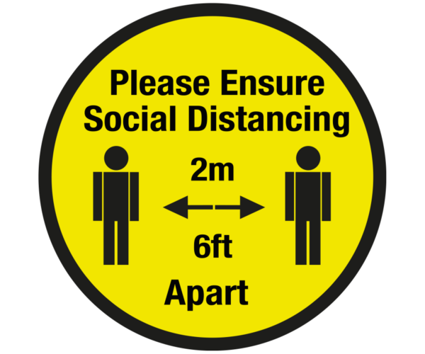 Non Slip Please Ensure Social Distancing Floor Graphic-0