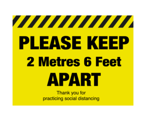 Non Slip Please Keep Apart Floor Graphic