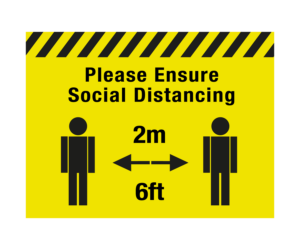 Non Slip Please Ensure Socials Distancing Floor Graphic