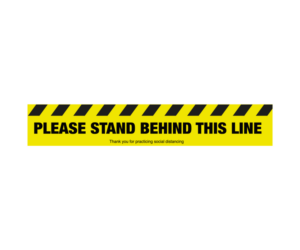 Non Slip Please Stand Behind This Line Floor Graphic