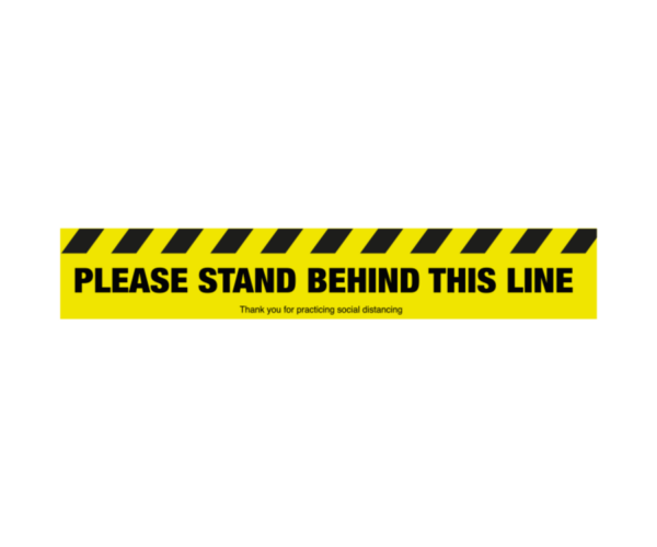 Non Slip Please Stand Behind This Line Floor Graphic-0