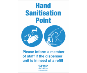 Hand Sanitisation Point Vinyl Sticker Notice