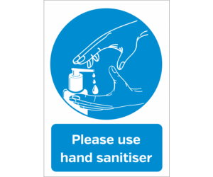 Please Use Hand Sanitiser Vinyl Sticker