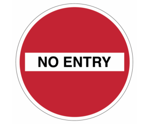 Non Slip No Entry Floor Graphic