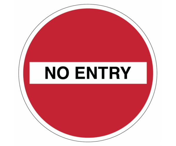 Non Slip No Entry Floor Graphic-0