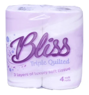 Nova Tissue Bliss 3 - Ply Luxury Quilted Toilet Tissue