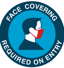 Face Covering Required on Entry – Vinyl Sticker