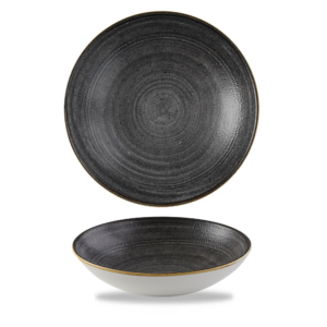 Churchill Super Vitrified Stonecast Raw Coupe Bowl – Black 18.2cm