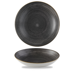 Churchill Super Vitrified Stonecast Raw Coupe Bowl – Black 24.8cm