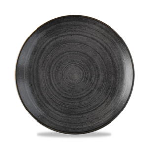 Churchill Super Vitrified Stonecast Raw Coupe Plate Black 21.7cm/8.54"