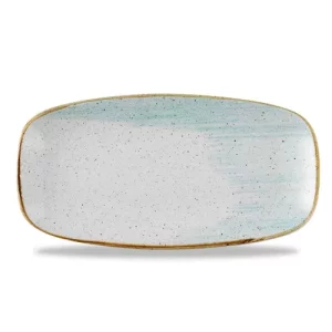 Churchill Super Vitrified Stonecast Accents Oblong Plate Duck Egg Blue 29.8cm