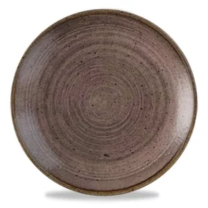 Churchill Super Vitrified Stonecast Raw Coupe Plate Brown 16.5cm