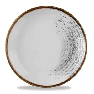 Churchill Super Vitrified Studio Prints Homespun Accents Coupe Plate Jasper Grey 16.5cm