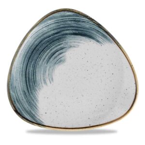 Churchill Super Vitrified Stonecast Accents Triangle Plate Blueberry 26.50cm/10.43"