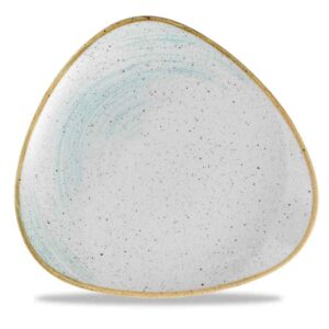 Churchill Super Vitrified Stonecast Accents Triangle Plate Duck Egg 26.50cm/10.43"