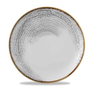 Churchill Super Vitrified Studio Prints Homespun Accents Jasper Grey Coupe Plate 29.8cm/11.7"