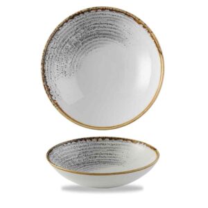 Churchill Super Vitrified Studio Prints Homespun Accents Coupe Bowl – Jasper Grey