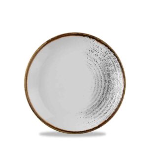 Churchill Super Vitrified Studio Prints Homespun Accents Jasper Grey Coupe Plate 25.1cm/9.8"