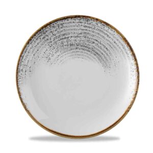 Churchill Super Vitrified Studio Prints Homespun Accents Jasper Grey Coupe Plate 22cm/8.6"