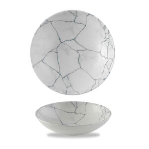 Churchill Super Vitrified Studio Prints Kintsugi Coupe Bowl - Pearl Grey - 16.5 Inch