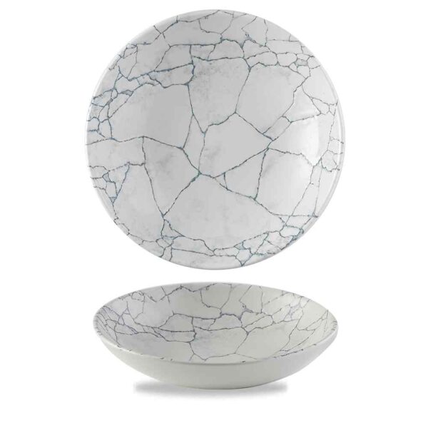 Churchill Super Vitrified Studio Prints Kintsugi Coupe Bowl - Pearl Grey - 21.7 Inch