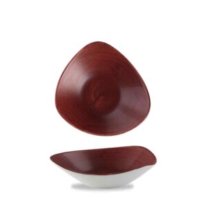 Churchill Super Vitrified Stonecast Patina Triangle Bowl – Red Rust – 23.5 cm