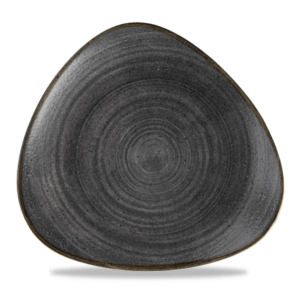 Churchill Super Vitrified Stonecast Raw Triangle Plate Black 26.5cm/10.43"