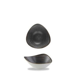 Stonecast Raw Triangle Bowl – Black 18.5cm