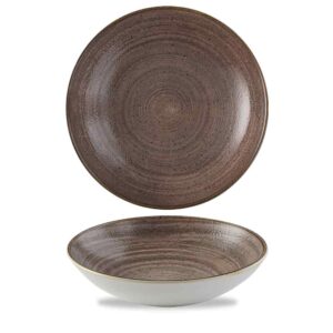 Stonecast Raw Coupe Bowl - Brown 24.8cm