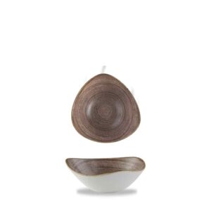 Stonecast Raw Triangle Bowl – Brown 18.5cm