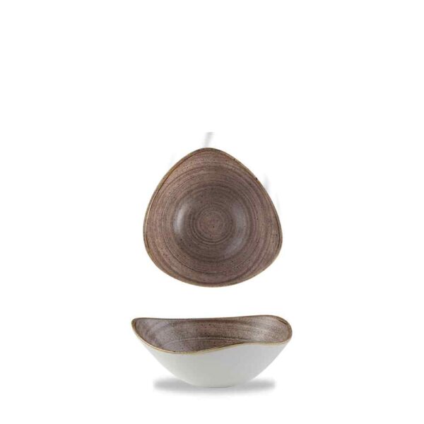 Stonecast Raw Triangle Bowl - Brown 18.5cm