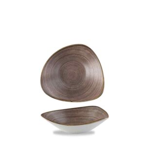 Stonecast Raw Triangle Bowl – Brown 23.5cm