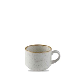 Churchill Super Vitrified Stonecast Stacking Cup - Barley White