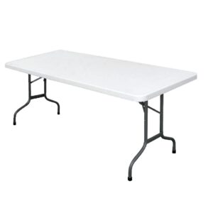 Bolero PE Rectangular Folding Table White 6ft (Single)