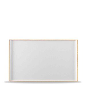 Churchill Super Vitrified Stonecast Melamine Rectangle Buffet Tray - Barley White - 26 Inch