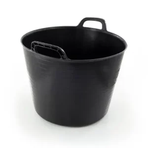 An image of a Plastic Flexi Tub Black 42L