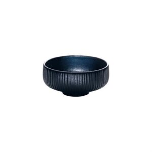 Nara Black Relief Round Dip Dish