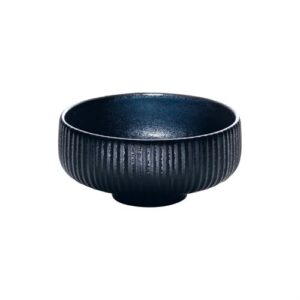 Nara Black Relief Round Bowl